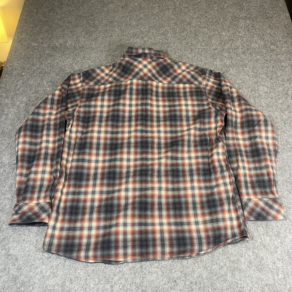 Ariat Shirt Mens XL Red Gray Retro Fit Southwestern Pearl Snap Rodeo Cowboy - Picture 6 of 8
